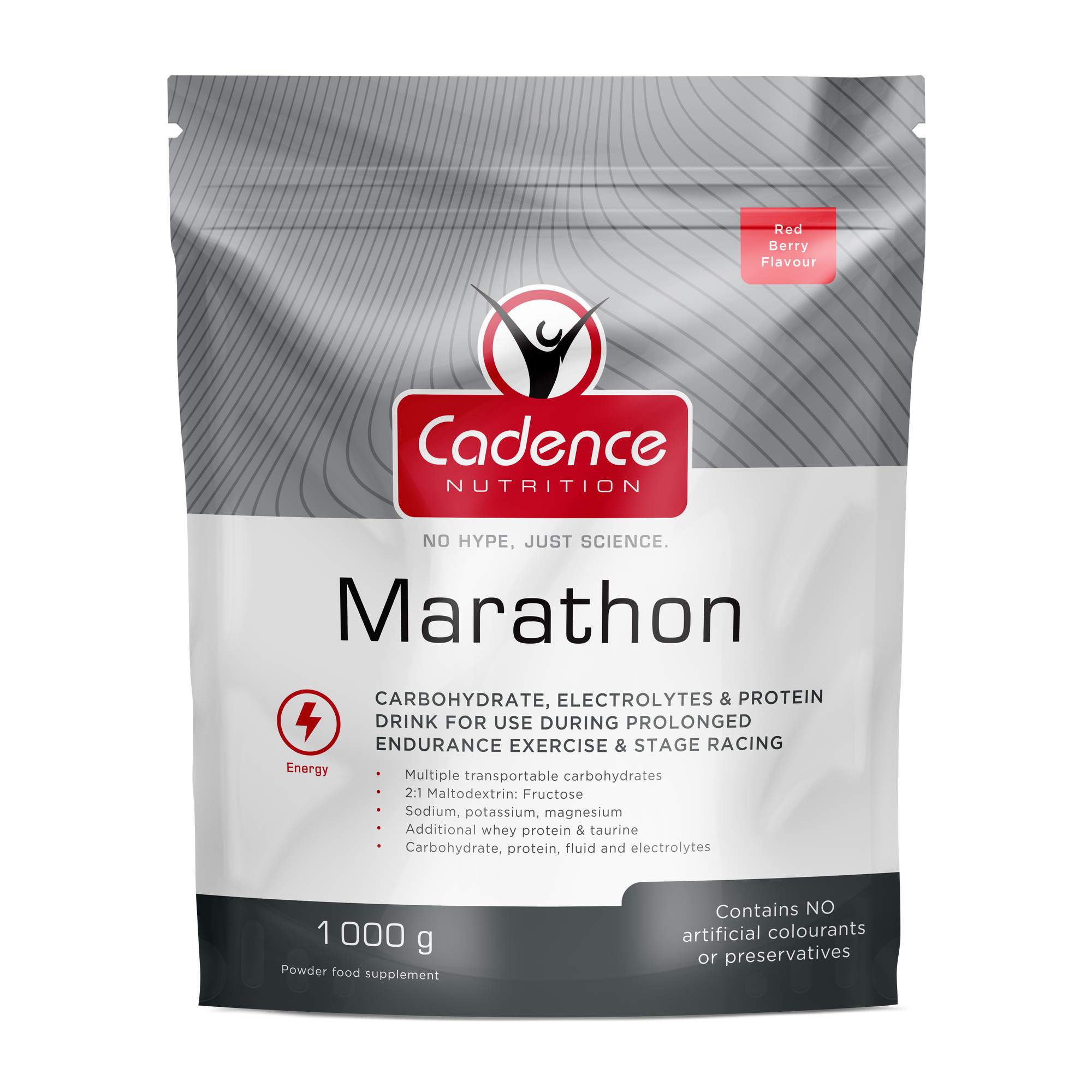 Cadence Nutrition Marathon Red Berry Doypack